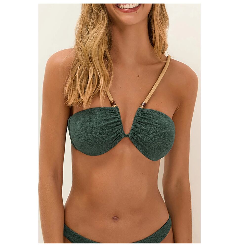 NEW ViX Paula Hermanny Firenze April Carol Bikini Top Size Large